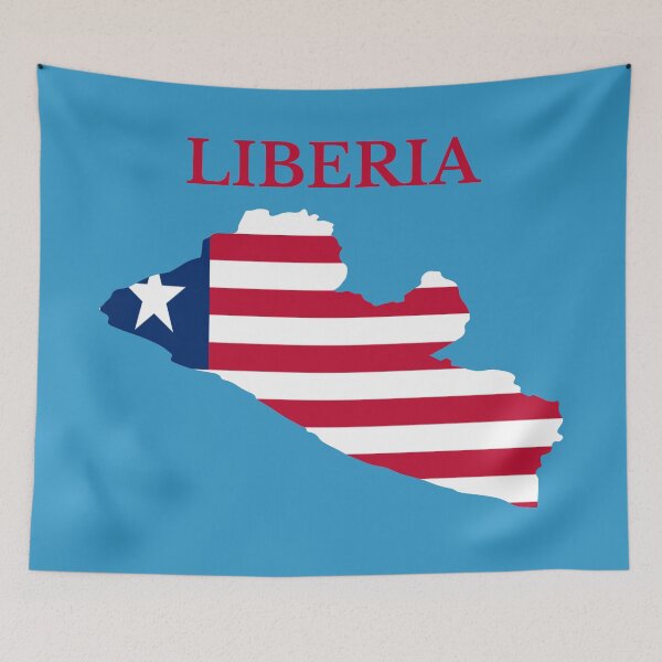 Item preview, Liberia Map flag designed and sold by marosharaf.
