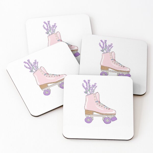 Item preview, Aesthetic pink lavender pastel roller skate designed and sold by prins3z.