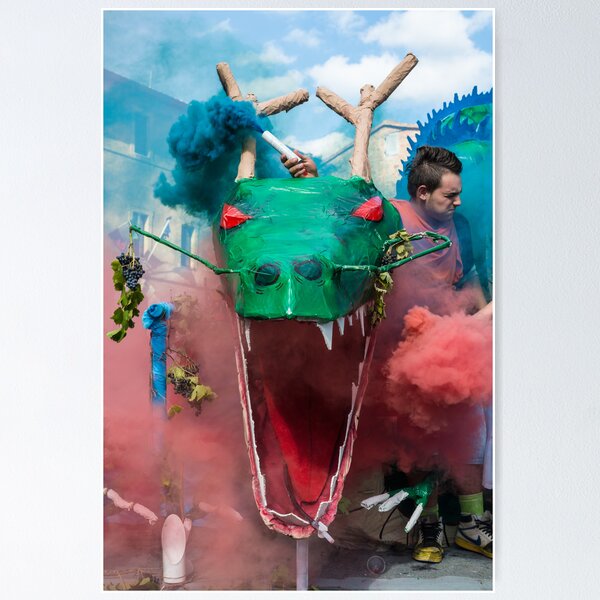 Item preview, The smoke operator suffers, La festa dell'uva, Panicale, Umbria designed and sold by AndrewJonesFoto.
