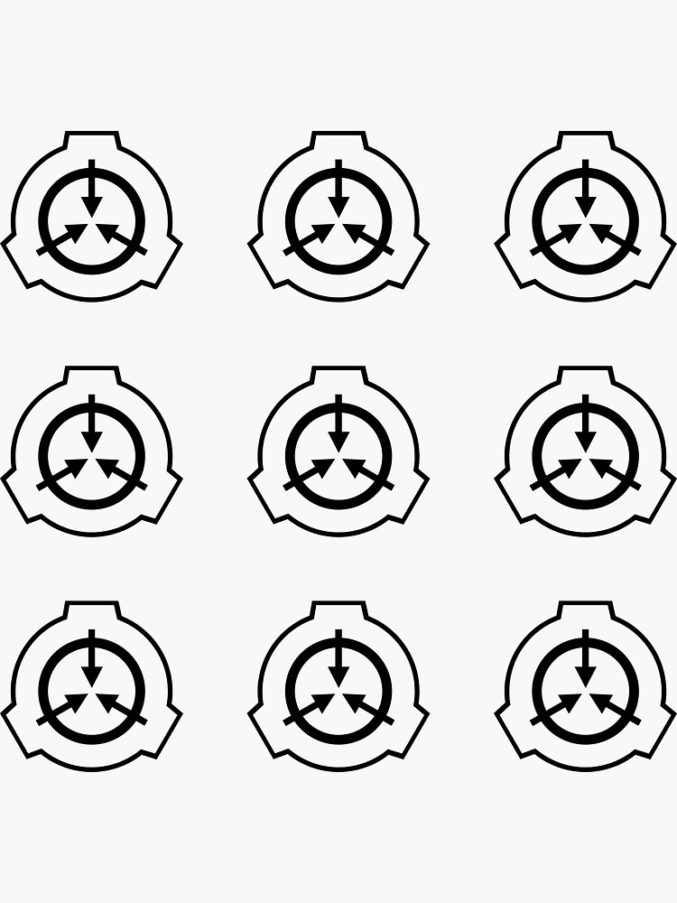 Thumbnail 3 of 3, Sticker, SCP Foundation Logo (Pack of 9 Stickers) designed and sold by GillyTheGhillie.