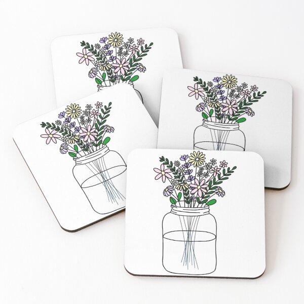 Item preview, flower bouquet in mason jar designed and sold by ekmdesigns.