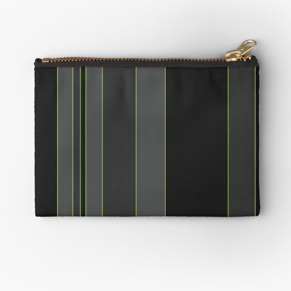 GREEN STRIPES Zipper Pouch
