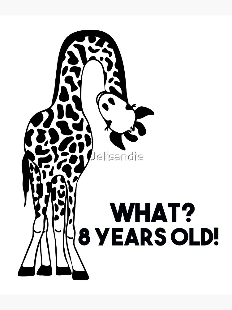 8 year old girl boy gift giraffe | Poster