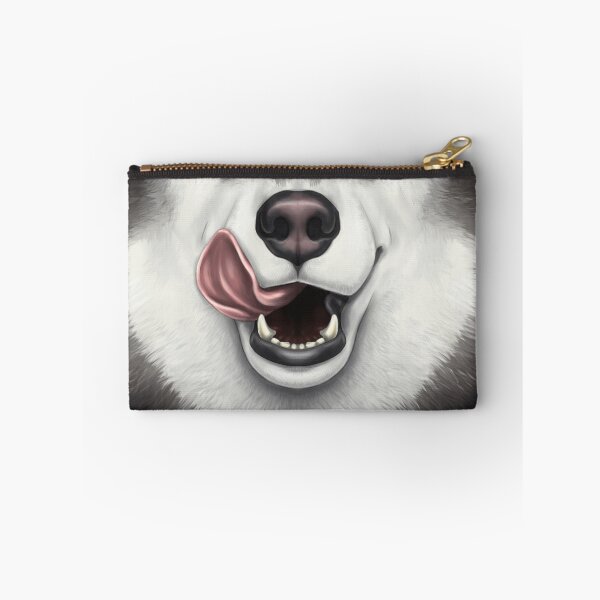 Item preview, Black & White Husky Face with Licky Tongue designed and sold by SidianArts.