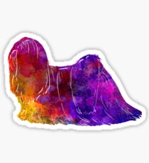 Lhasa Apso in watercolor Sticker