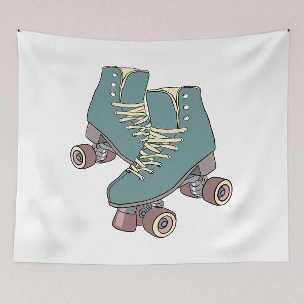 Item preview, turquoise roller skates designed and sold by caitlinyackley.