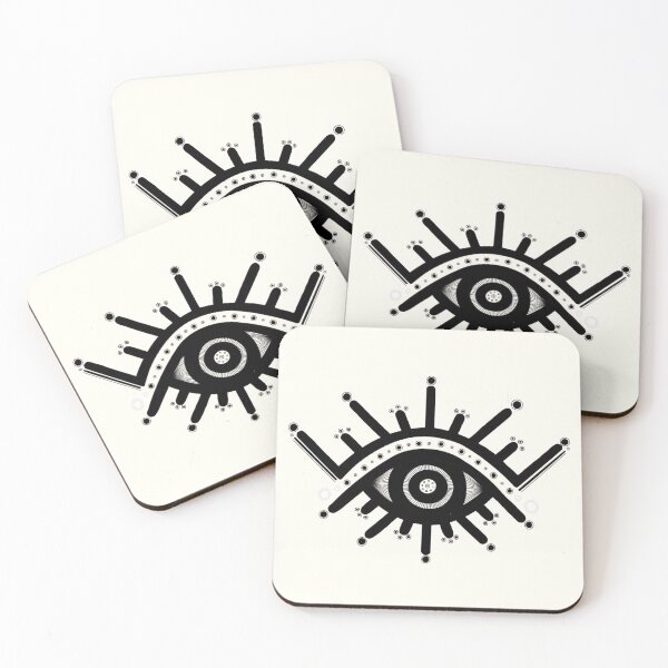 Item preview, Dotted eye, Eye, All seeing Eye, Psychedelic, Eyes, Black and White, Cream and Black, Third Eye designed and sold by Clancy Rodgers.