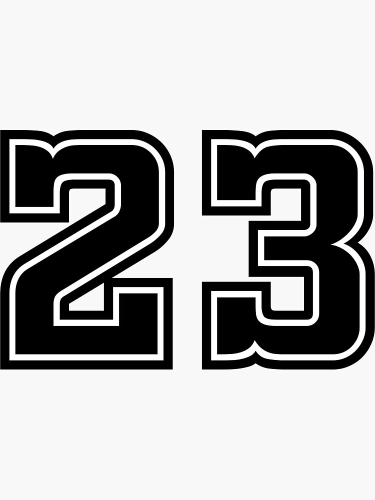 Premium Vector  Vector basketball and baseball sport numbers 23 jersey  number 23