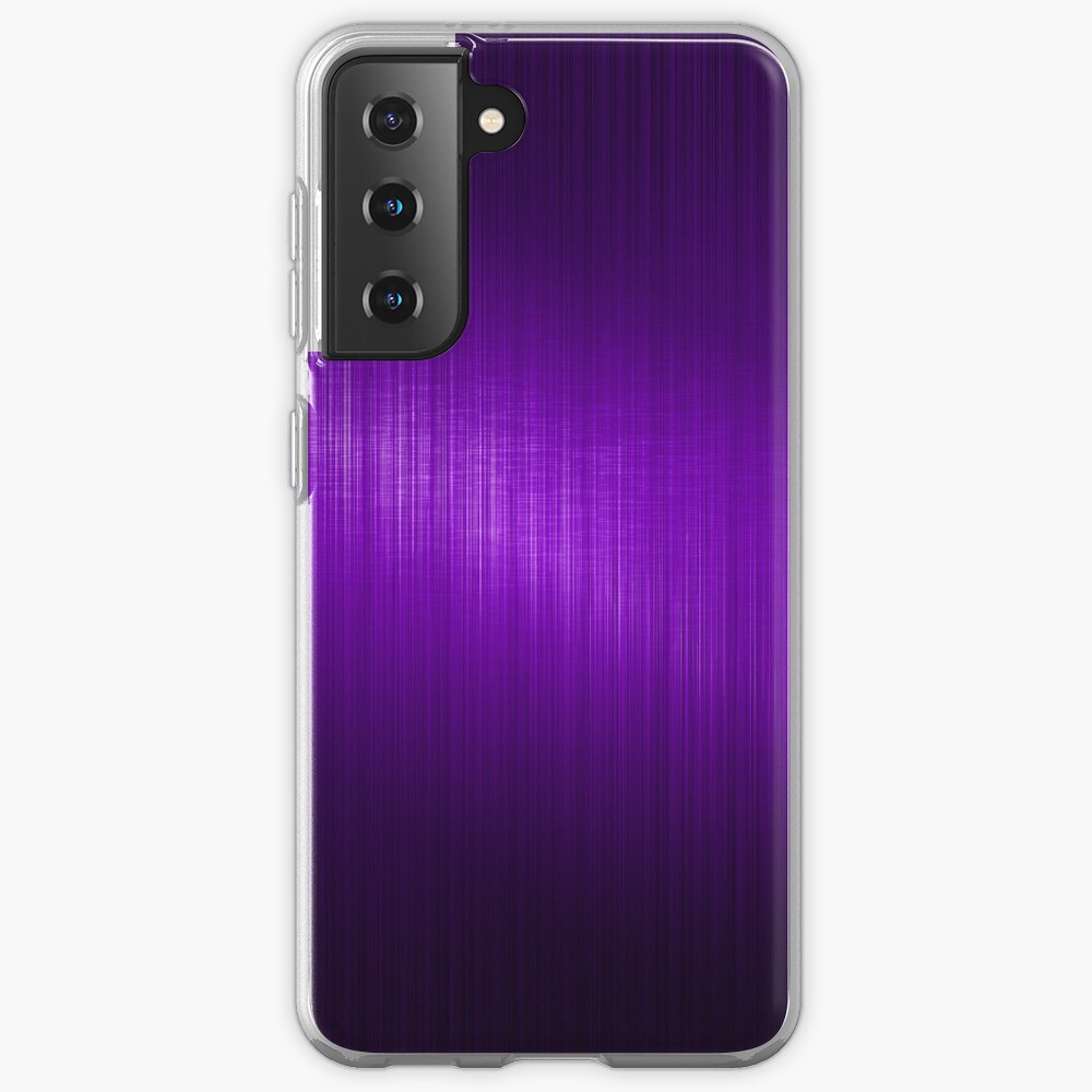Purple Brushed Aluminum Metallic Look Case & Skin for Samsung Galaxy