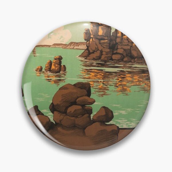 Item preview, ETAT et COTES NORD Bretagne vintage travel poster designed and sold by stickart-marek.