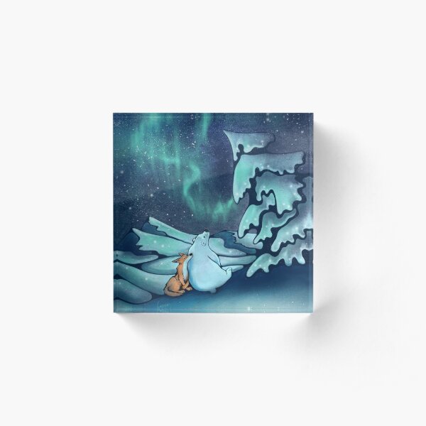Northern Lights Acrylic Block