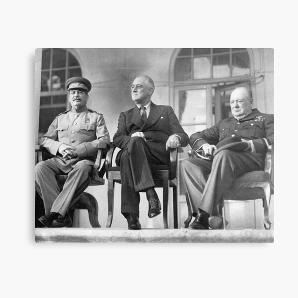 Stalin, Churchill, Roosevelt Metal Print