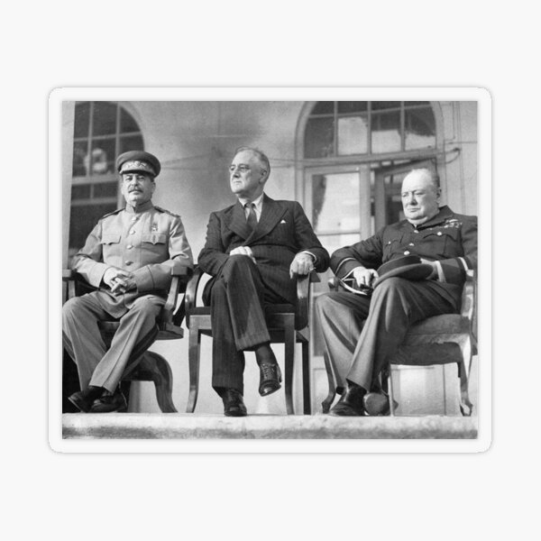 Stalin, Churchill, Roosevelt Transparent Sticker