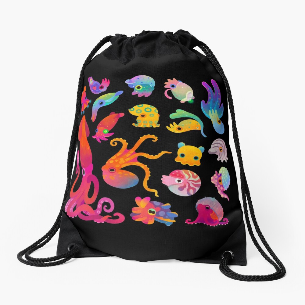 Cephalopod Drawstring Bag