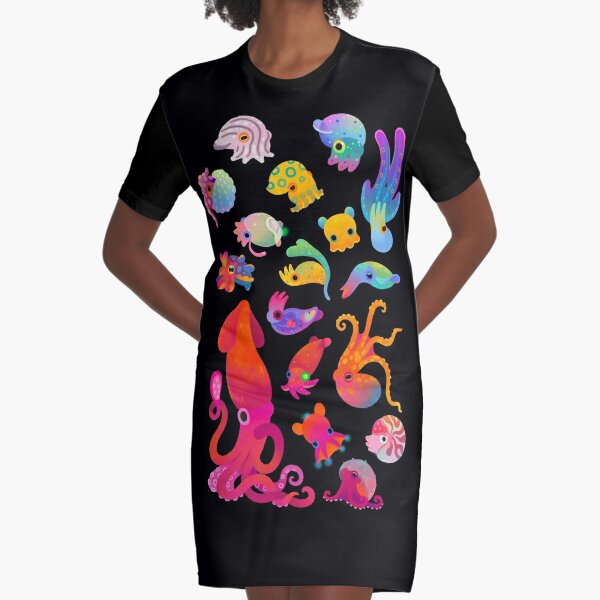 Cephalopod Graphic T-Shirt Dress