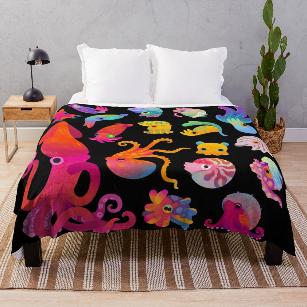 Cephalopod Throw Blanket