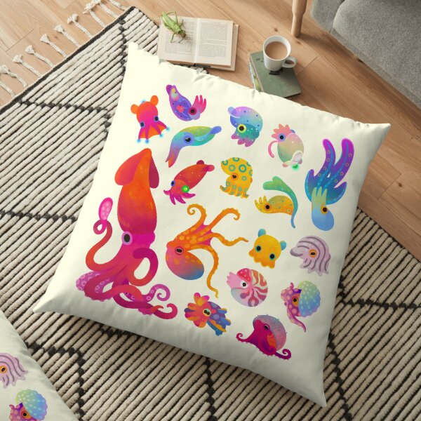 Cephalopod - pastel Floor Pillow