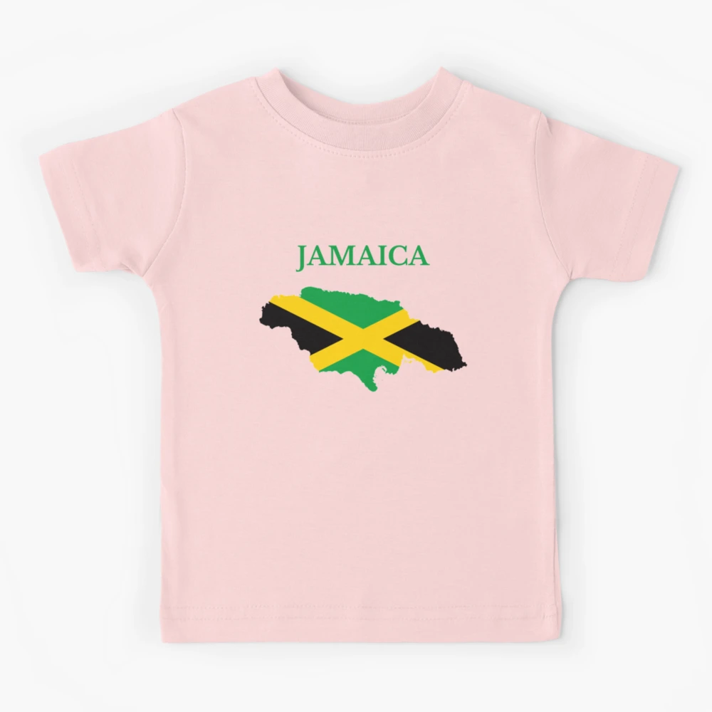 Jamaica flag map Kids T-Shirt for Sale by MKCoolDesigns MK