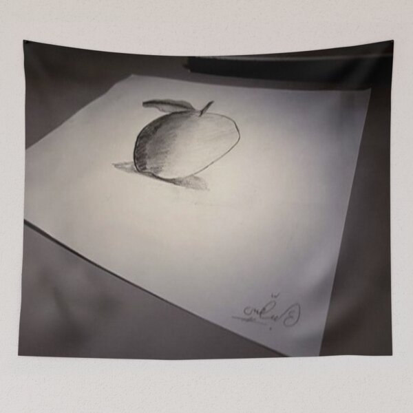 Item preview, apple drawing with pencil designed and sold by BLACK_BOSS STORE.