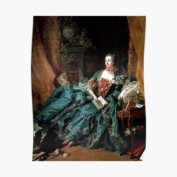 Madame de Pompadour, by Boucher, Francois Poster