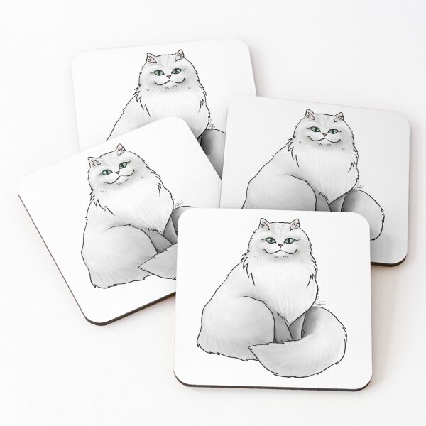 Item preview, Cat - Persian Cat - White designed and sold by Jennifer Stolzer.