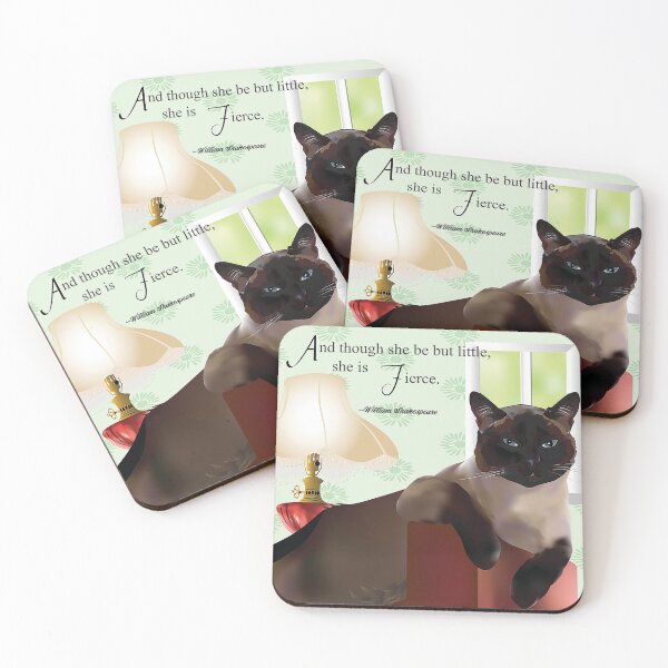 Item preview, Siamese Cat Illustration with a Little Shakespeare designed and sold by Deborah Goschy.