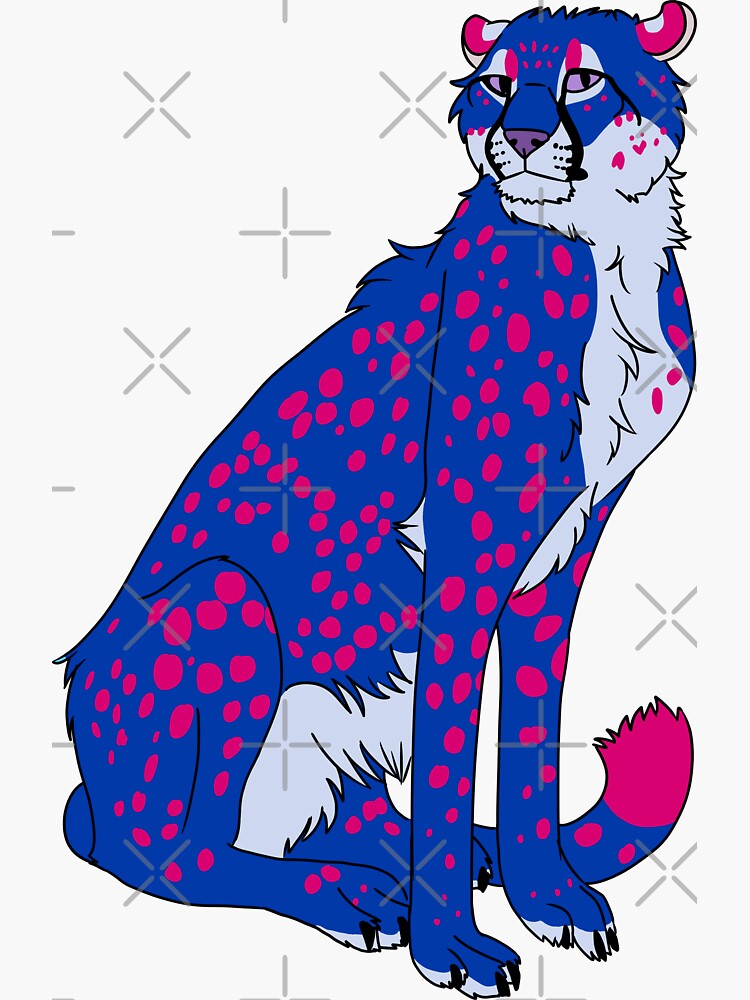 Bisexual Pride Cheetah Sticker For Sale By Insomniacsharky Redbubble 0132