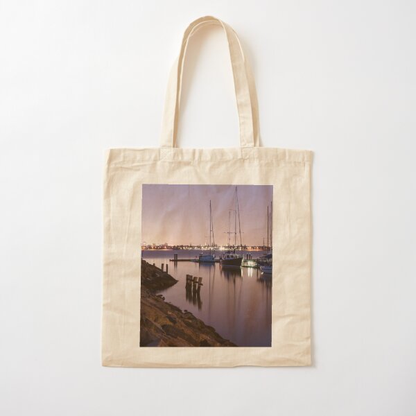 MIDNIGHT AT ST KILDA PIER Cotton Tote Bag