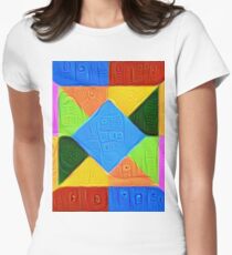 DeepDream Color Squares Visual Areas 5x5K v1447926834 Fitted T-Shirt