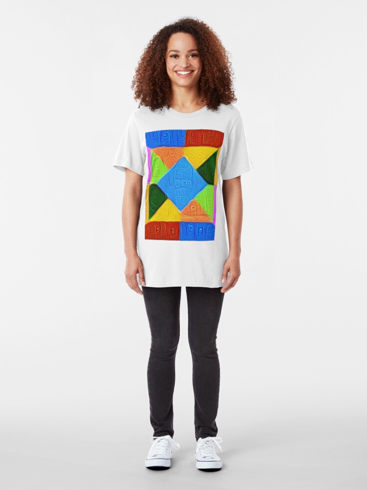 Alternate view of DeepDream Color Squares Visual Areas 5x5K v1447926834 Slim Fit T-Shirt