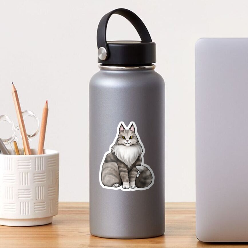 Mane Coon Cat - Tabby Sticker