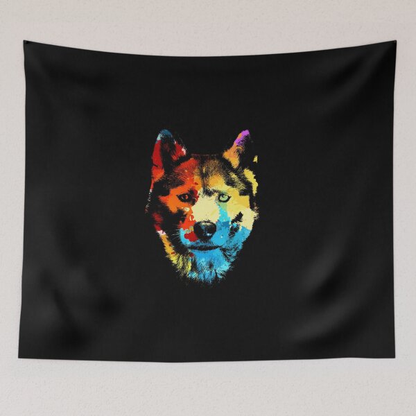 Artikelvorschau, COOL COLORFUL HUSKY ARTWORK entworfen und verkauft von MarcoSebi.