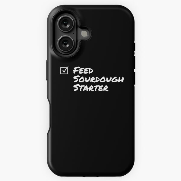 Item preview, Feed sourdough starter checklist white text on black designed and sold by aDlij.