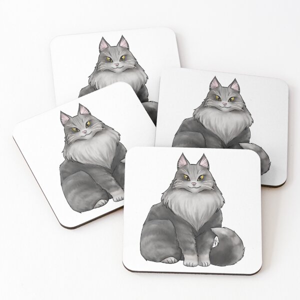 Item preview, Cat - Mane Coon Cat - Gray designed and sold by Jennifer Stolzer.