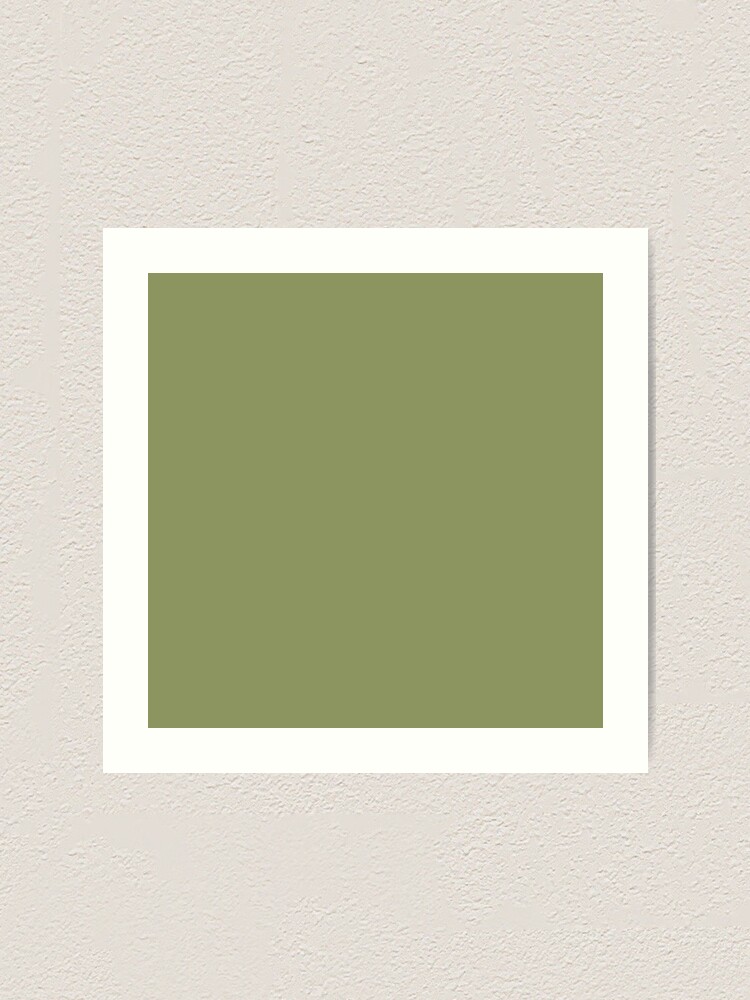 Sage Green Olive Trending Color Basic Simple Plain Art Print for