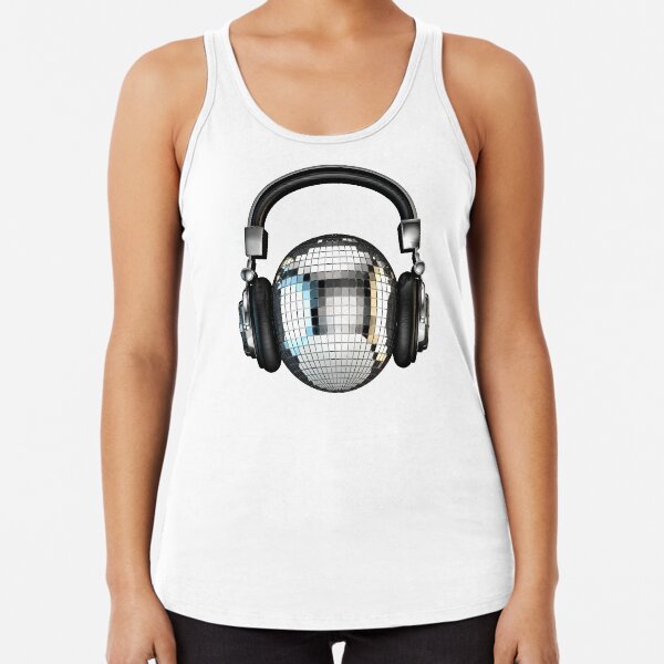 Headphone disco ball Racerback Tank Top