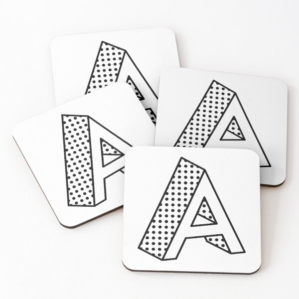 Item preview, 3D Ben Day Dot Isometric Letter A designed and sold by murialbezanson.
