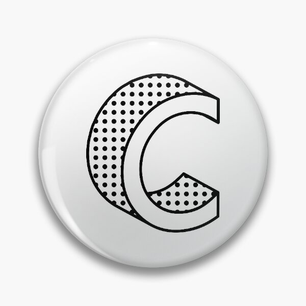 Item preview, 3D Ben Day Dot Isometric Letter C designed and sold by murialbezanson.