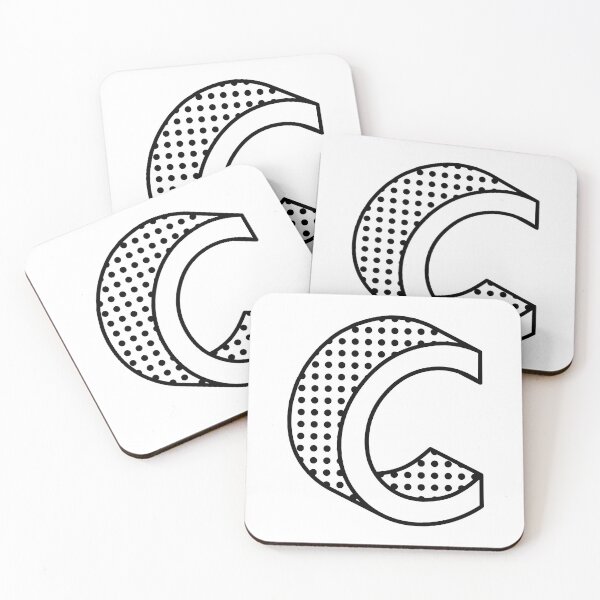 Item preview, 3D Ben Day Dot Isometric Letter C designed and sold by murialbezanson.
