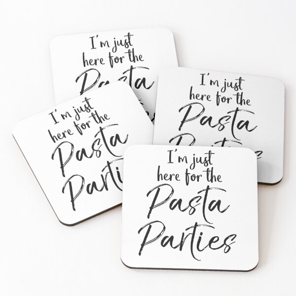 Item preview, I'm Just Here for the Pasta Parties Funny Running Quote designed and sold by TNDesignStudio.