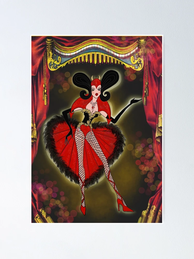 Revue dancer vintage burlesque devil girl 