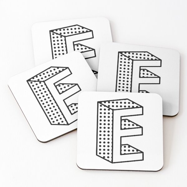 Item preview, 3D Ben Day Dot Isometric Letter E designed and sold by murialbezanson.
