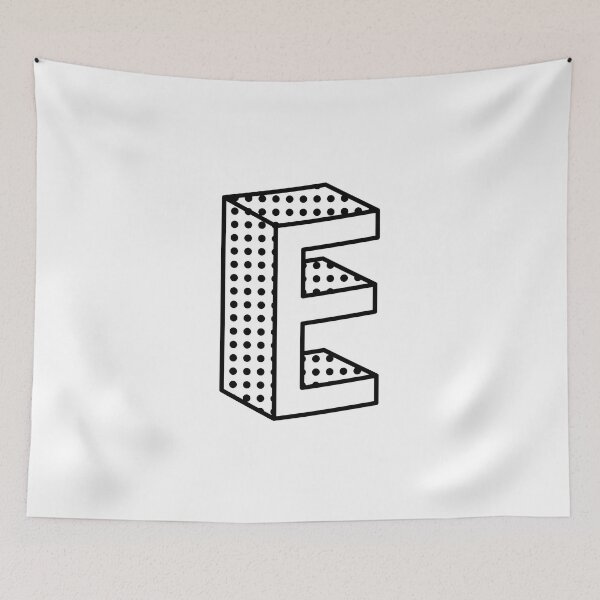 Item preview, 3D Ben Day Dot Isometric Letter E designed and sold by murialbezanson.