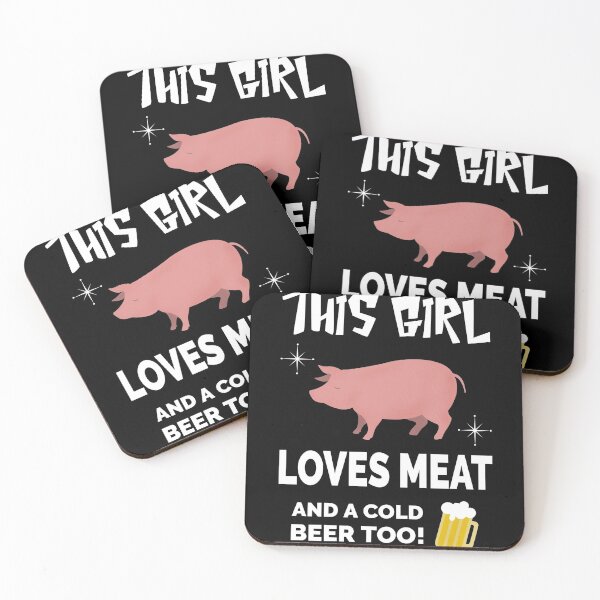 Item preview, This Girl Loves Meat and a Cold Beer Too - BBQ designed and sold by MoonsmileProd.