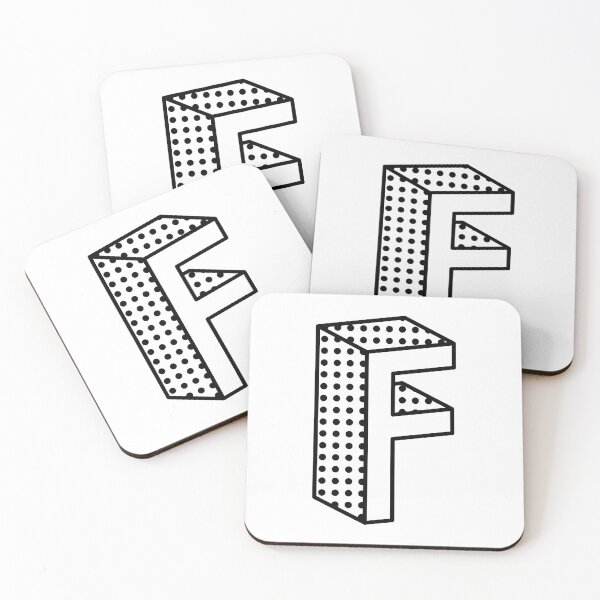 Item preview, 3D Ben Day Dot Isometric Letter F designed and sold by murialbezanson.