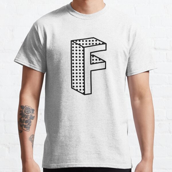 3D Ben Day Dot Isometric Letter F Classic T-Shirt