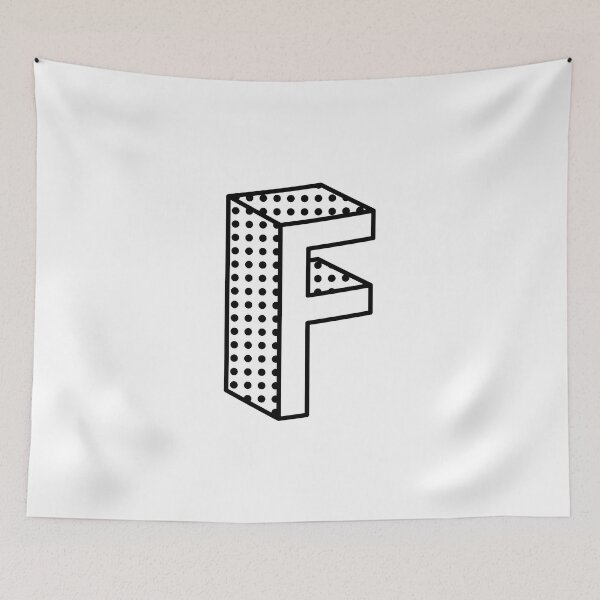 Item preview, 3D Ben Day Dot Isometric Letter F designed and sold by murialbezanson.