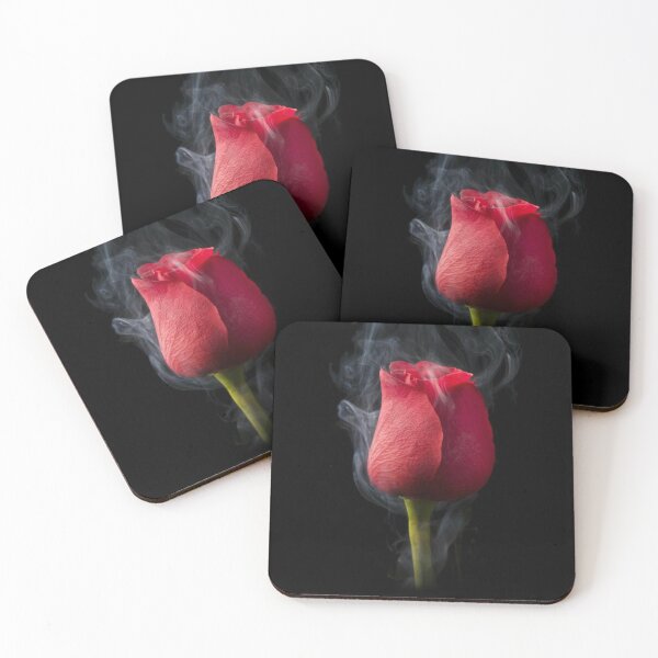 Item preview, Rose and smoke on black background designed and sold by philippe souvy.