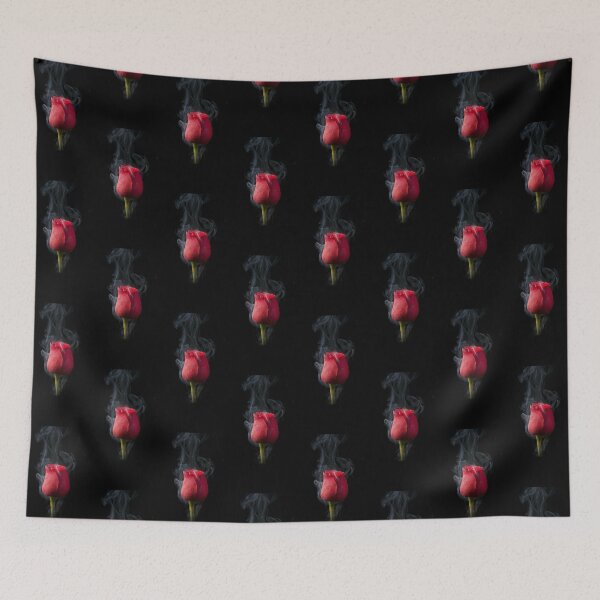 Item preview, Rose and smoke on black background designed and sold by philippe souvy.