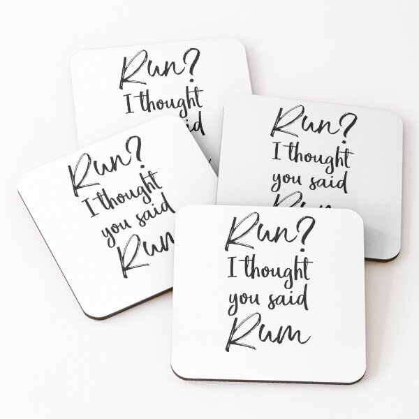 Item preview, Run? I Thought You Said Rum Funny Running Quote designed and sold by TNDesignStudio.